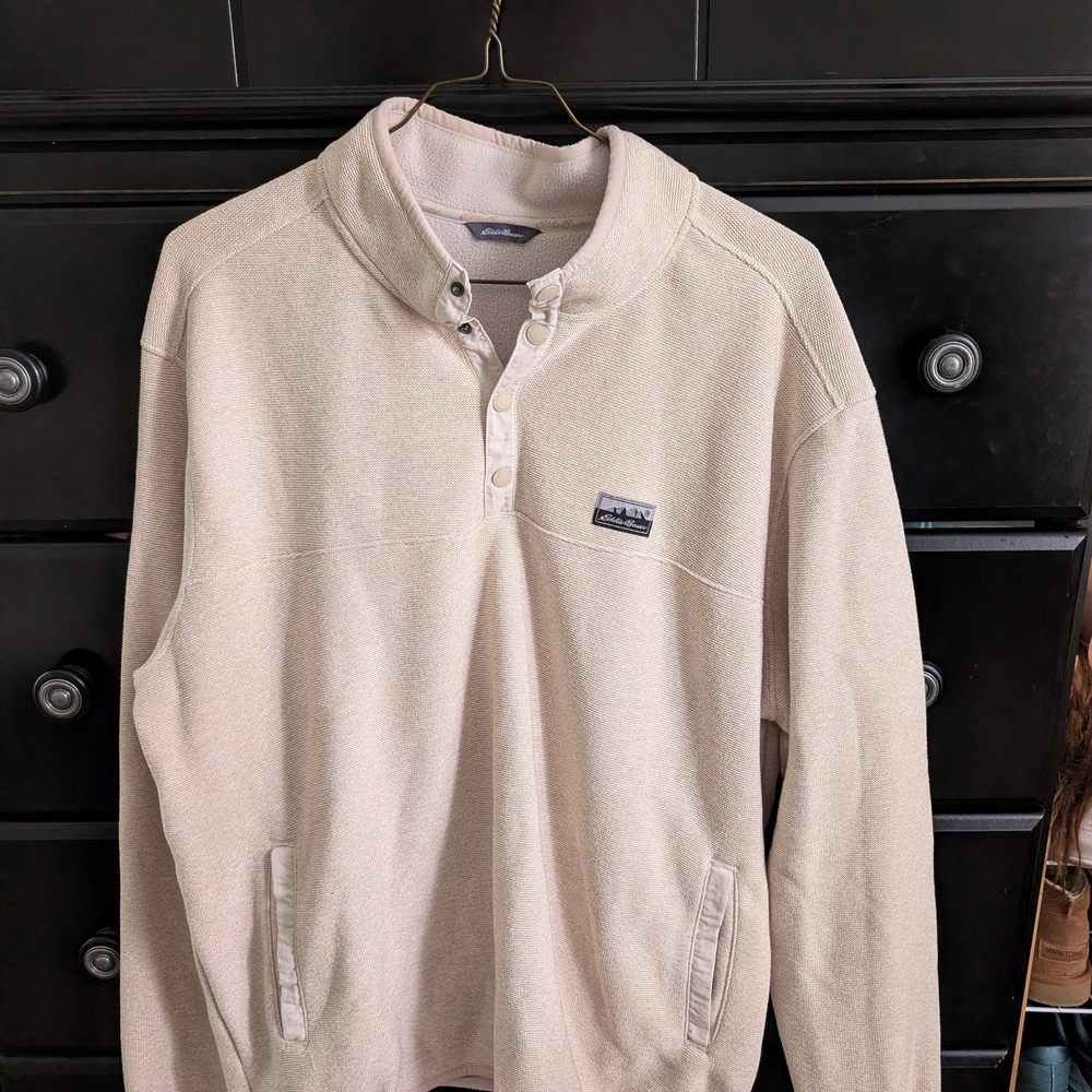 Beige Pullover Sweatshirt